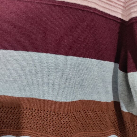 Market And Spruce Mixed Knit Striped Sweater Cotton Blend Size XXL - Picture 5 of 9